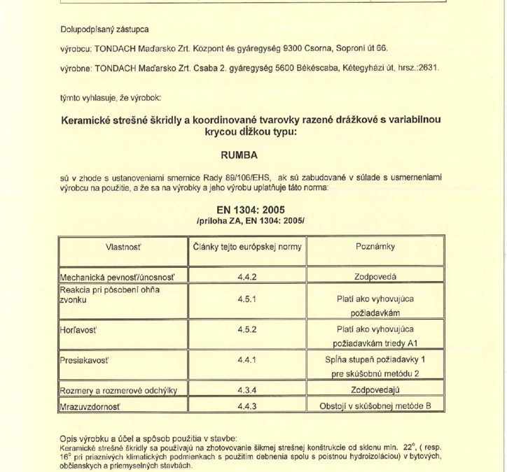 thumbnail of TD Rumba certifikát