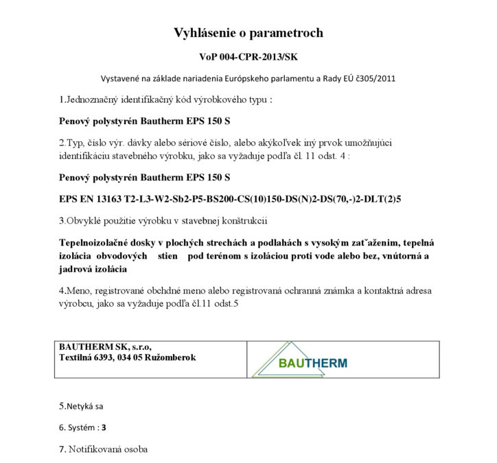thumbnail of Vyhlasenie o parametroch 004 EPS 150S